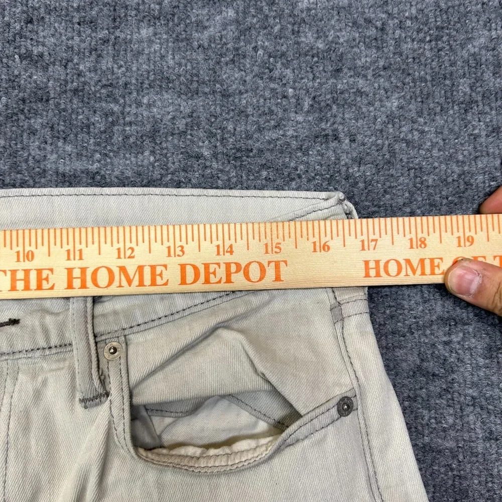 Levi's 513 Jeans Men's Light Gray Denim Straight Pockets Classic Zip Fly - 34X29
